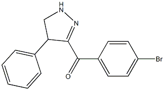 (4-bromophenyl)(4-phenyl-4,5-dihydro-1H-pyrazol-3-yl)methanone Structure