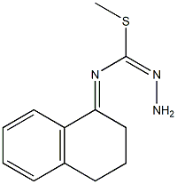 methyl N-(1,2,3,4-tetrahydronaphthalen-1-yliden)aminomethanehydrazonothioate 化学構造式