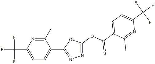 5-[2-methyl-6-(trifluoromethyl)-3-pyridyl]-1,3,4-oxadiazol-2-yl 2-methyl-6-(trifluoromethyl)pyridine-3-carbothioate|