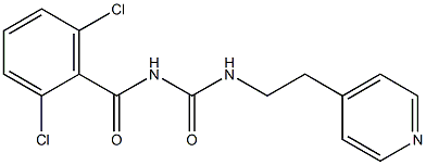 N-(2,6-dichlorobenzoyl)-N'-[2-(4-pyridyl)ethyl]urea Struktur