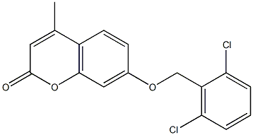 7-[(2,6-dichlorobenzyl)oxy]-4-methyl-2H-chromen-2-one Structure