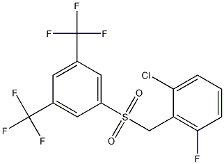 1-chloro-2-({[3,5-di(trifluoromethyl)phenyl]sulfonyl}methyl)-3-fluorobenzen e,,结构式