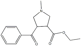 ethyl 4-benzoyl-1-methyl-3-pyrrolidinecarboxylate Struktur