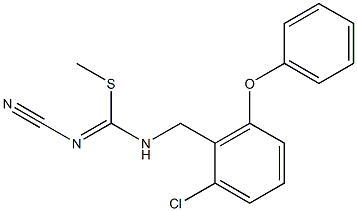 1-chloro-2-({[(cyanoimino)(methylthio)methyl]amino}methyl)-3-phenoxybenzene Structure