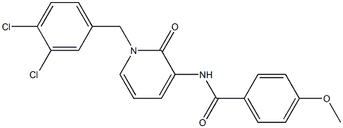 N-[1-(3,4-dichlorobenzyl)-2-oxo-1,2-dihydro-3-pyridinyl]-4-methoxybenzenecarboxamide Structure