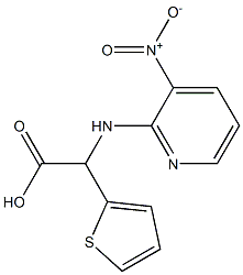 2-[(3-nitro-2-pyridinyl)amino]-2-(2-thienyl)acetic acid Structure