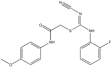 1-[((cyanoimino){[2-(4-methoxyanilino)-2-oxoethyl]sulfanyl}methyl)amino]-2-fluorobenzene
