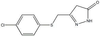 3-{[(4-chlorophenyl)thio]methyl}-4,5-dihydro-1H-pyrazol-5-one 化学構造式