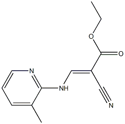 ethyl 2-cyano-3-[(3-methyl-2-pyridyl)amino]acrylate Struktur