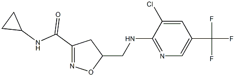 5-({[3-chloro-5-(trifluoromethyl)-2-pyridinyl]amino}methyl)-N-cyclopropyl-4,5-dihydro-3-isoxazolecarboxamide 结构式