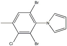 1-(2,6-dibromo-3-chloro-4-methylphenyl)-1H-pyrrole Struktur