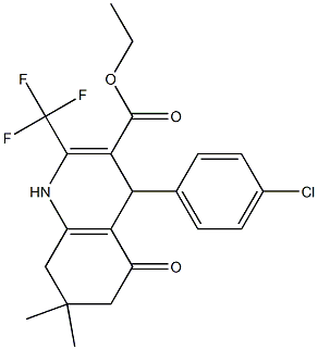 ethyl 4-(4-chlorophenyl)-7,7-dimethyl-5-oxo-2-(trifluoromethyl)-1,4,5,6,7,8-hexahydro-3-quinolinecarboxylate