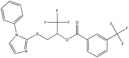  2,2,2-trifluoro-1-{[(1-phenyl-1H-imidazol-2-yl)sulfanyl]methyl}ethyl 3-(trifluoromethyl)benzenecarboxylate