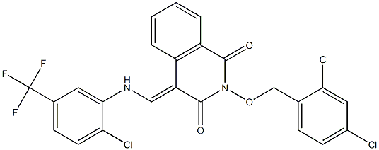 4-{[2-chloro-5-(trifluoromethyl)anilino]methylene}-2-[(2,4-dichlorobenzyl)oxy]-1,3(2H,4H)-isoquinolinedione