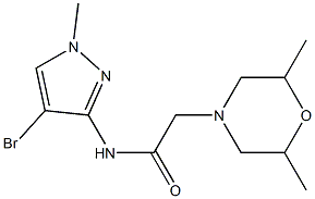  N-(4-bromo-1-methyl-1H-pyrazol-3-yl)-2-(2,6-dimethylmorpholino)acetamide