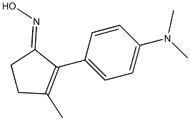 2-[4-(dimethylamino)phenyl]-3-methylcyclopent-2-en-1-one oxime,,结构式