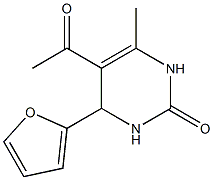 5-acetyl-4-(2-furyl)-6-methyl-1,2,3,4-tetrahydropyrimidin-2-one,,结构式