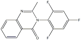 2-methyl-3-(2,4,6-trifluorophenyl)-3,4-dihydroquinazolin-4-one Structure