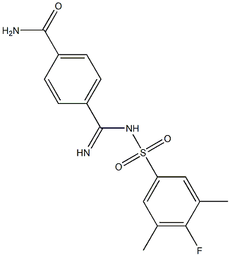 4-[{[(4-fluoro-3,5-dimethylphenyl)sulfonyl]amino}(imino)methyl]benzamide|