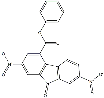 phenyl 2,7-dinitro-9-oxo-9H-fluorene-4-carboxylate 结构式