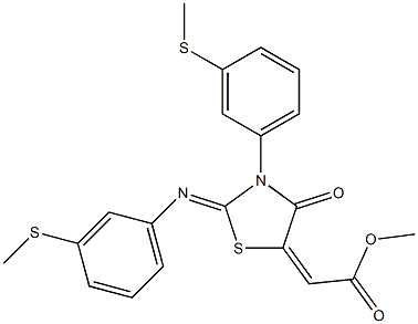 methyl 2-(3-[3-(methylthio)phenyl]-2-{[3-(methylthio)phenyl]imino}-4-oxo-1,3-thiazolan-5-yliden)acetate