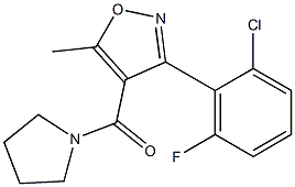 [3-(2-chloro-6-fluorophenyl)-5-methyl-4-isoxazolyl](1-pyrrolidinyl)methanone 结构式