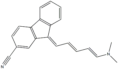 9-[5-(dimethylamino)penta-2,4-dienylidene]-9H-fluorene-2-carbonitrile Structure