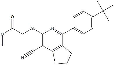 methyl 2-({1-[4-(tert-butyl)phenyl]-4-cyano-6,7-dihydro-5H-cyclopenta[c]pyridin-3-yl}sulfanyl)acetate|