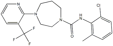 N1-(2-chloro-6-methylphenyl)-4-[3-(trifluoromethyl)-2-pyridyl]-1,4-diazepane-1-carboxamide Structure