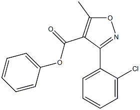 phenyl 3-(2-chlorophenyl)-5-methylisoxazole-4-carboxylate 结构式