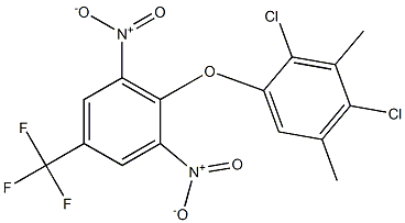 2,4-dichloro-1-[2,6-dinitro-4-(trifluoromethyl)phenoxy]-3,5-dimethylbenzene 化学構造式