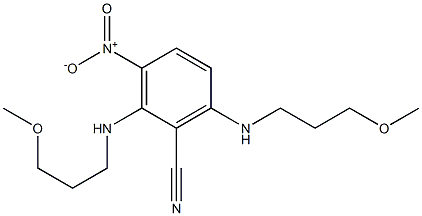 2,6-di[(3-methoxypropyl)amino]-3-nitrobenzonitrile 化学構造式