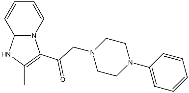 1-(2-methyl-1,8a-dihydroimidazo[1,2-a]pyridin-3-yl)-2-(4-phenylpiperazino)-1-ethanone 化学構造式