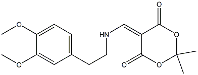 5-{[(3,4-dimethoxyphenethyl)amino]methylene}-2,2-dimethyl-1,3-dioxane-4,6-dione Struktur
