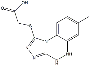 2-[(7-methyl-4,5-dihydrobenzo[e][1,2,4]triazolo[3,4-c][1,2,4]triazin-1-yl)thio]acetic acid Structure