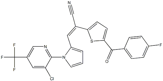 3-{1-[3-chloro-5-(trifluoromethyl)-2-pyridinyl]-1H-pyrrol-2-yl}-2-[5-(4-fluorobenzoyl)-2-thienyl]acrylonitrile