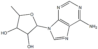 2-(6-amino-9H-purin-9-yl)-5-methyltetrahydrofuran-3,4-diol Structure