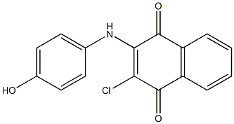 2-chloro-3-(4-hydroxyanilino)-1,4-dihydronaphthalene-1,4-dione,,结构式