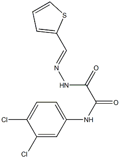 N1-(3,4-dichlorophenyl)-2-oxo-2-[2-(2-thienylmethylidene)hydrazino]acetamide,,结构式