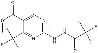 methyl 2-[2-(2,2,2-trifluoroacetyl)hydrazino]-4-(trifluoromethyl)pyrimidine-5-carboxylate Structure