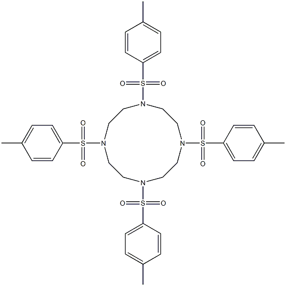 1,4,7,10-tetra[(4-methylphenyl)sulfonyl]-1,4,7,10-tetraazacyclododecane,,结构式