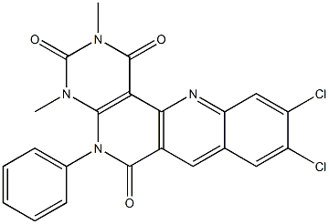 9,10-dichloro-2,4-dimethyl-5-phenyl-1,2,3,4,5,6-hexahydrobenzo[b]pyrimido[4,5-h][1,6]naphthyridine-1,3,6-trione