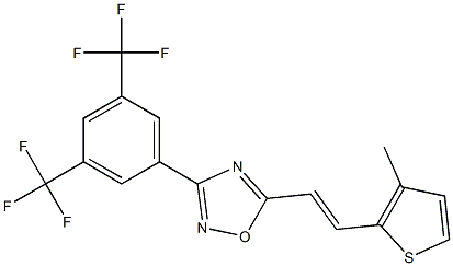 3-[3,5-di(trifluoromethyl)phenyl]-5-[2-(3-methyl-2-thienyl)vinyl]-1,2,4-oxadiazole