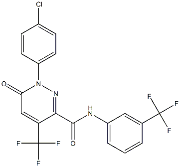  1-(4-chlorophenyl)-6-oxo-4-(trifluoromethyl)-N-[3-(trifluoromethyl)phenyl]-1,6-dihydro-3-pyridazinecarboxamide