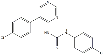 N-(4-chlorophenyl)-N'-[5-(4-chlorophenyl)pyrimidin-4-yl]thiourea Structure