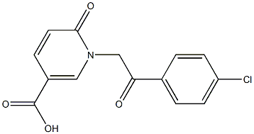 1-[2-(4-chlorophenyl)-2-oxoethyl]-6-oxo-1,6-dihydro-3-pyridinecarboxylic acid,,结构式