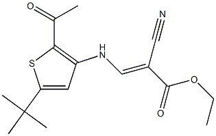 ethyl 3-{[2-acetyl-5-(tert-butyl)-3-thienyl]amino}-2-cyanoacrylate