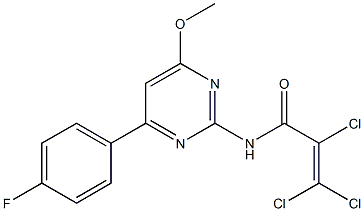 N1-[4-(4-fluorophenyl)-6-methoxypyrimidin-2-yl]-2,3,3-trichloroacrylamide Struktur