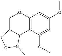 7-methoxy-1-methyl-1,3a,4,9b-tetrahydro-3H-chromeno[4,3-c]isoxazol-9-yl methyl ether Structure