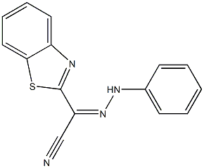2-(1,3-benzothiazol-2-yl)-2-(2-phenylhydrazono)acetonitrile Struktur